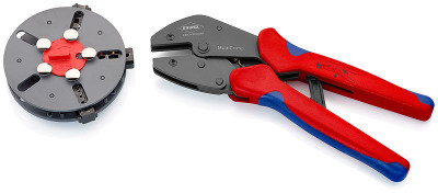 Обжимные клещи с магазином для смены плашек и 3 профилями обжима MultiCrimp KNIPEX 97 33 01